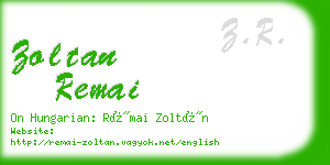 zoltan remai business card